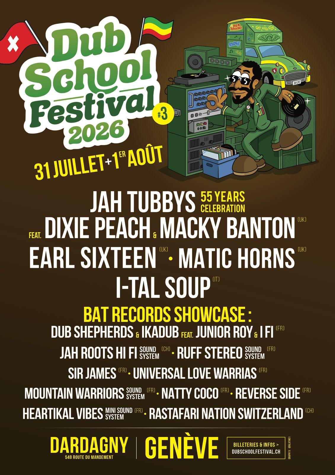 Affiche finale Dub School Festival 2026